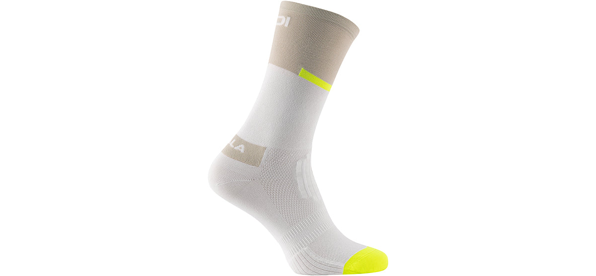 SIDI Neo Socks - White/Sand - Side profile view