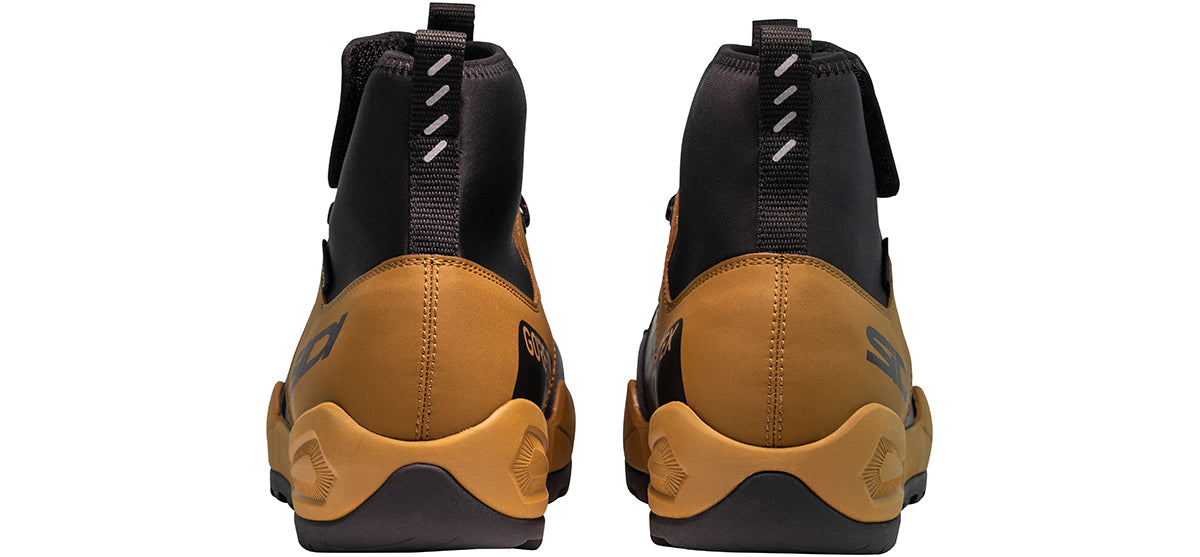 Sidi Atomus Mid GTX - Harvest/Gray - Rear Heel View