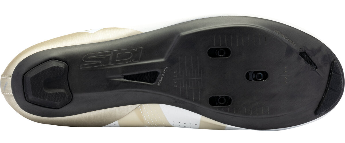 Close-up of a shoe sole with Sidi branding on a white background