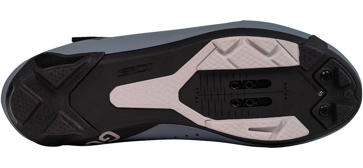 Sidi Glacies Cycling Boot - Frost Grey/Black - Bottom sole view