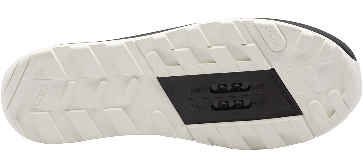 Sidi Indomita Clipless Mountain Bike Shoe - Ice White Black - Bottom Sole View
