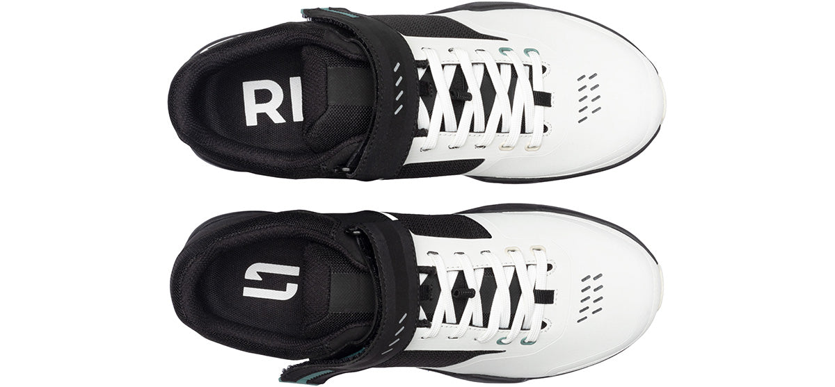 Sidi Indomita Clipless Mountain Bike Shoe - Ice White Black - Top Down View