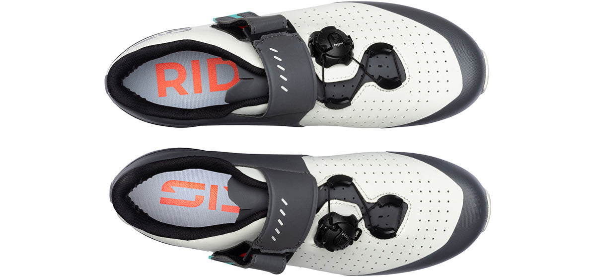 Sidi Physis Mountain Bike Shoe - Ice White Anthracite - Top Down View