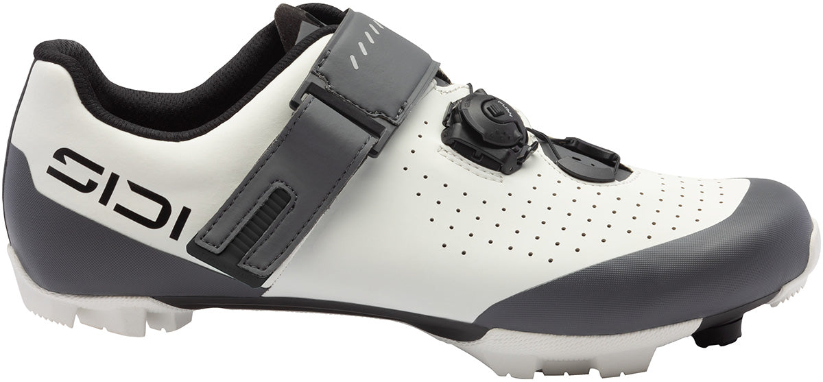 Sidi Physis Mountain Bike Shoe - Ice White Anthracite - Side View