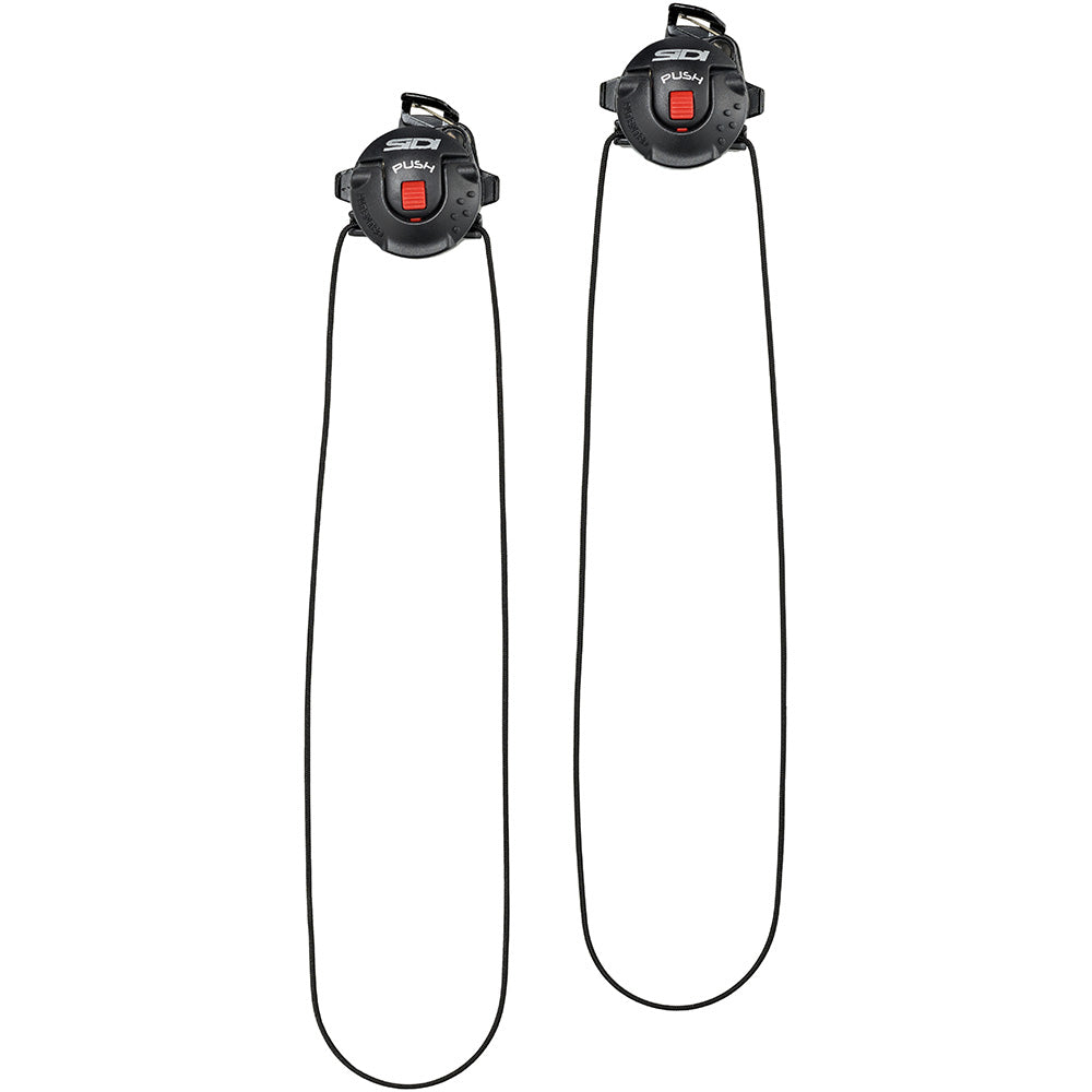 Two dial system cables with Dial in black with logo and push button