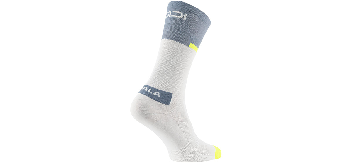 SIDI Neo Socks - White/Frost Grey - Side three quarter view
