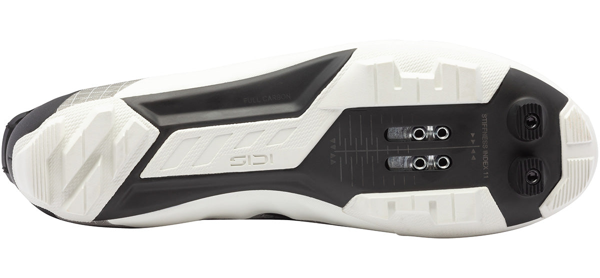 Sidi Aeron XC clipless cycling shoe - Ice white - bottom sole view
