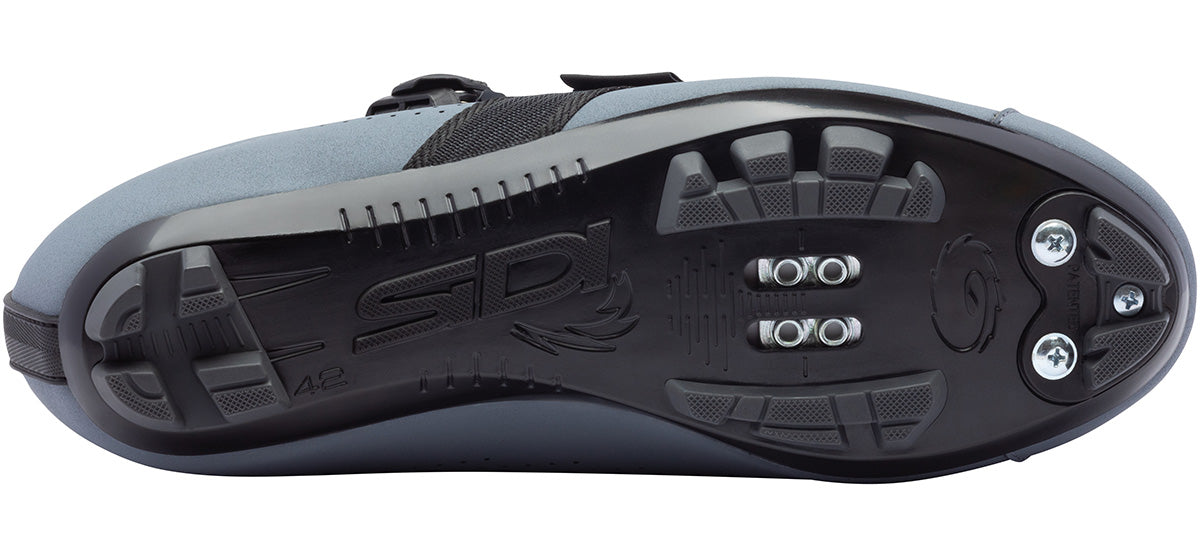 Sidi Aertis Mega Cycling Shoe - Grey Black - Bottom sole View