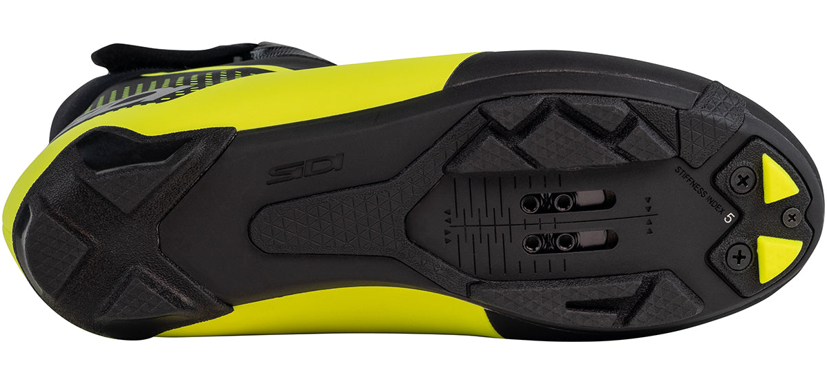 Sidi Algor Cycling Boot - Yellow/Black - Bottom Sole View