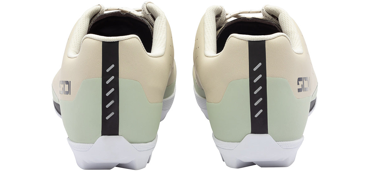 Sidi Asper Lace Gravel Cycling Shoe - Sand - Heel View