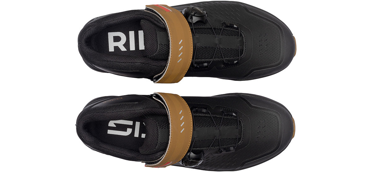 Sidi Descentio Flat Pedal Mountain Bike Shoe - Black/Harvest - Top Down View