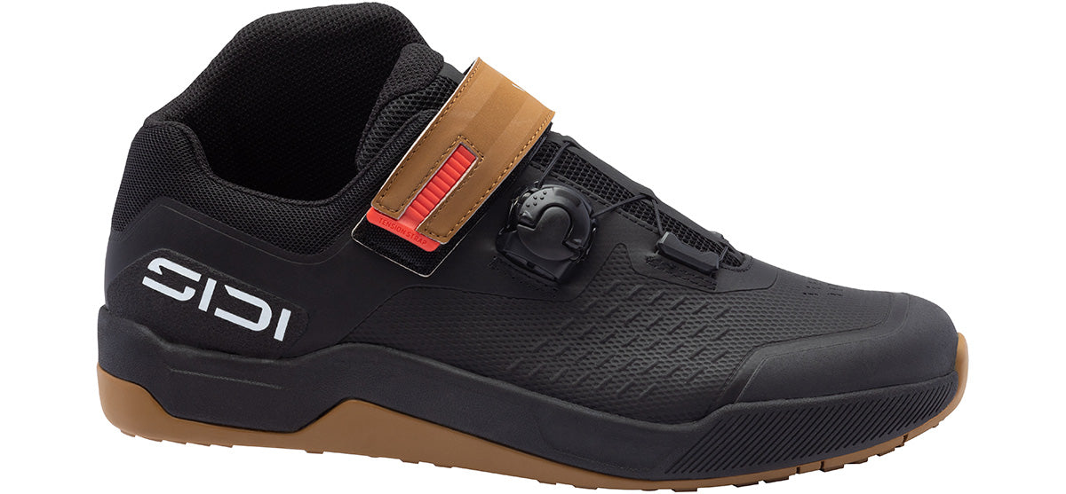 Sidi Descentio Flat Pedal Mountain Bike Shoe - Black/Harvest - Side View