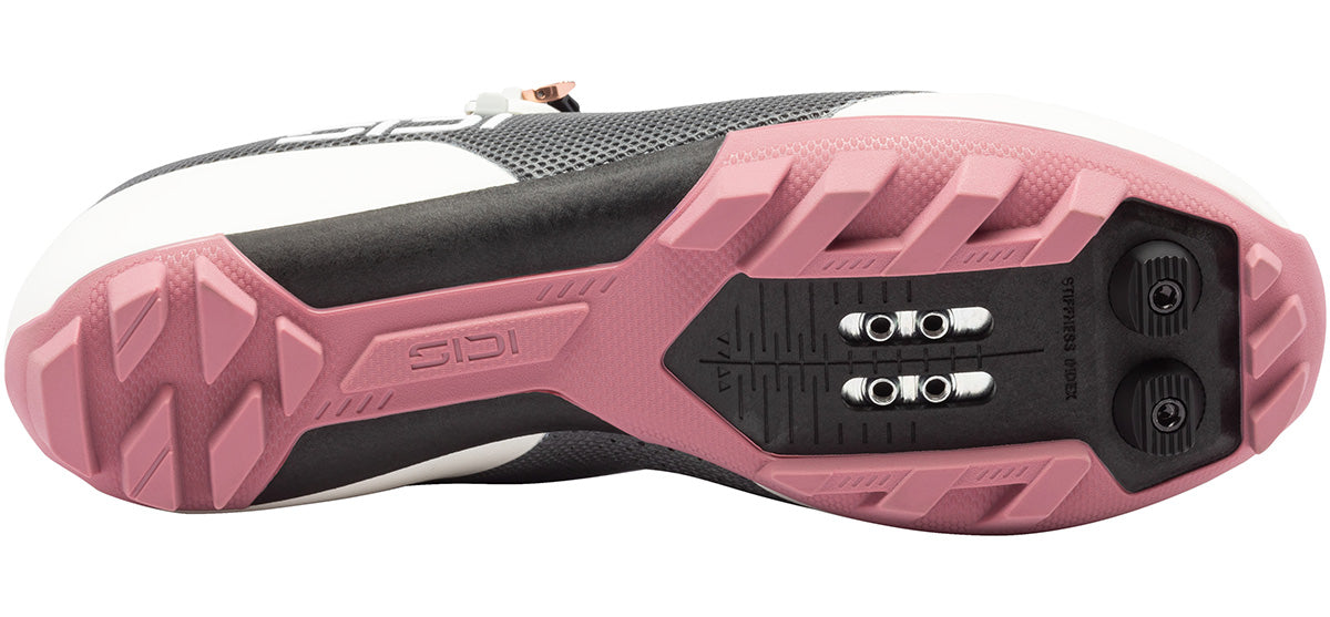 Sidi Dominator X Women's Cycling Shoe - Ice white anthracite - bottom sole view