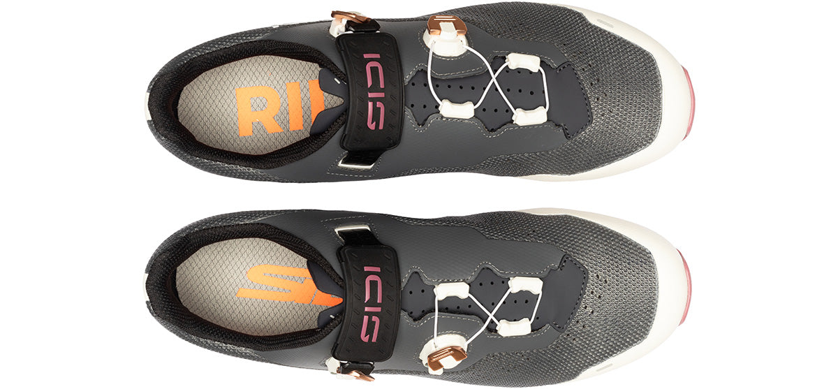 Sidi Dominator X Women's Cycling Shoe - Ice white anthracite - top down view