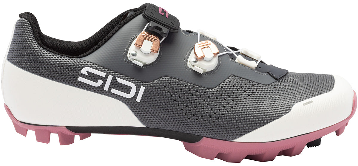 Sidi Dominator X Women's Cycling Shoe - Ice white anthracite - side view