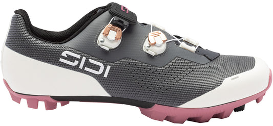 Sidi Dominator X Women's Cycling Shoe - Ice white anthracite - side view