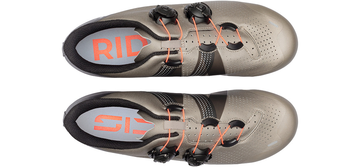 Sidi Ergo 6 Men's Road Cycling Shoe - Silver - Top Down View
