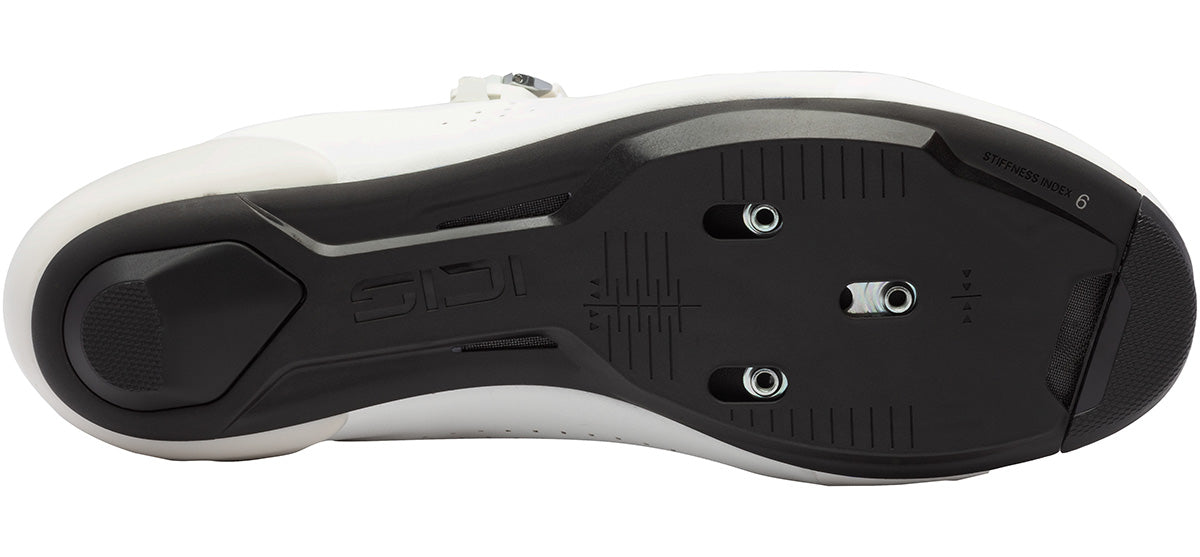 Sidi Genius X Road Cycling Shoe - Men's - White - Bottom Sole View