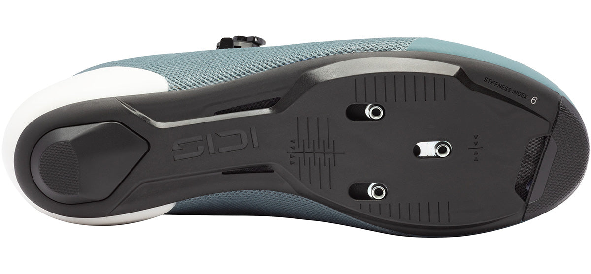 Sidi Genius  WYVE Cycling Shoe - Men's - Frost Grey White - Bottom Sole View