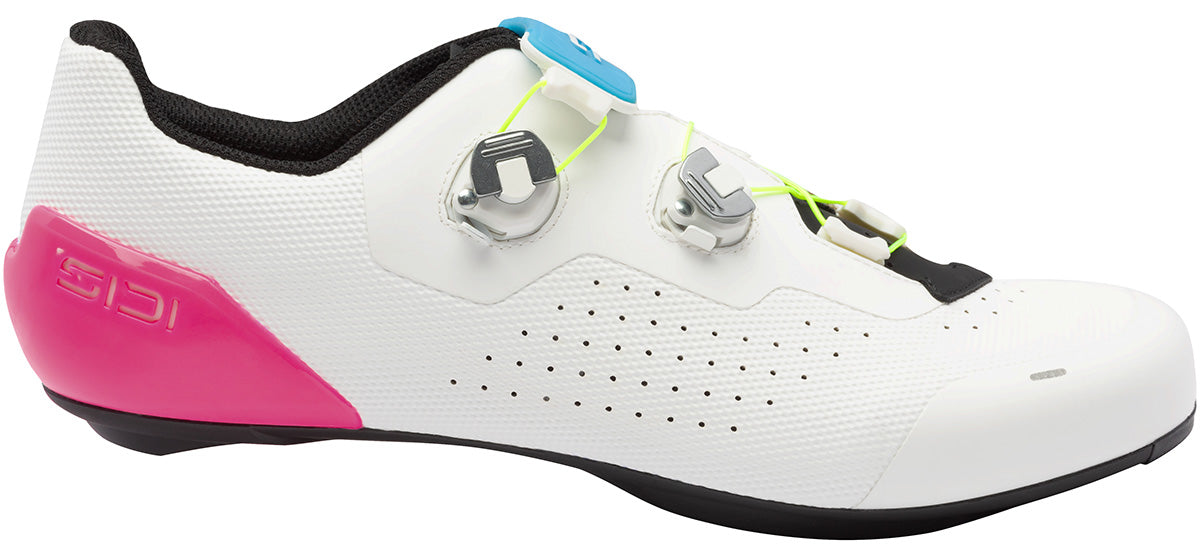 Sidi Genius  WYVE Cycling Shoe - Men's - White Fluo - Side View
