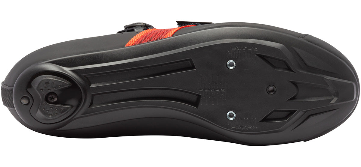Sidi Prima Men's Road Cycling Shoe - Black Red - Bottom Sole View