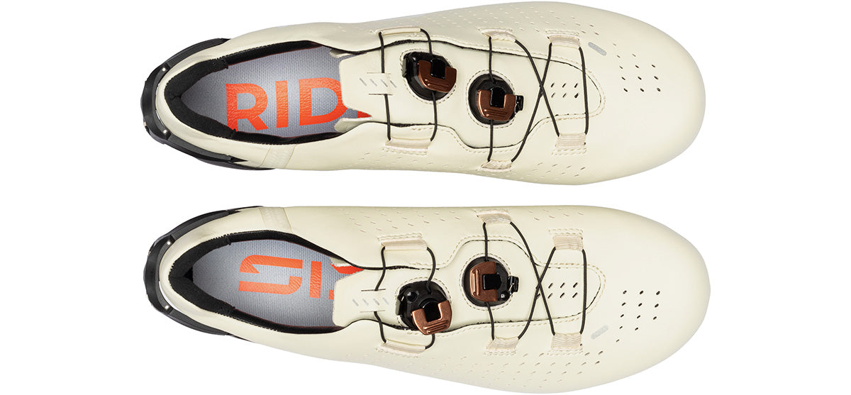 Sidi Shot 3 Road Cycling Shoe - Ivory - Top Down View