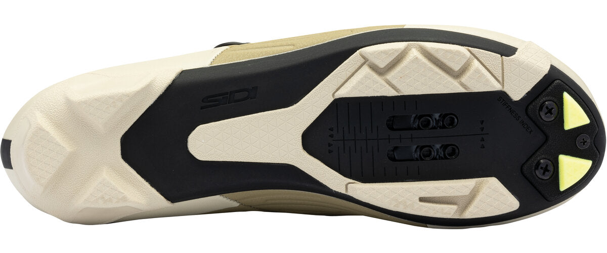 Close-up of a shoe sole with Sidi branding on a white background