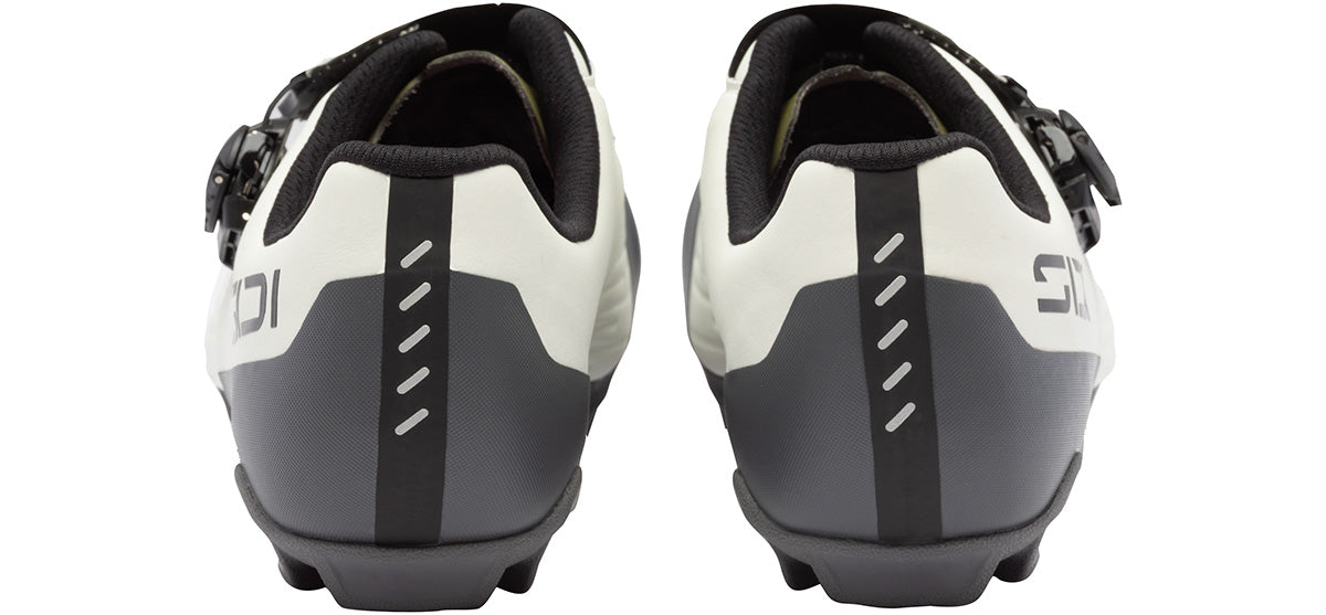 Sidi Silvis XC Mountain Clipless Cycling Shoe - White Olive Green - Heel View