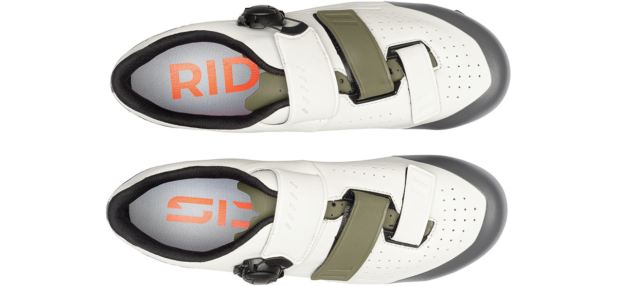 Sidi Silvis XC Mountain Clipless Cycling Shoe - White Olive Green - Top Down View