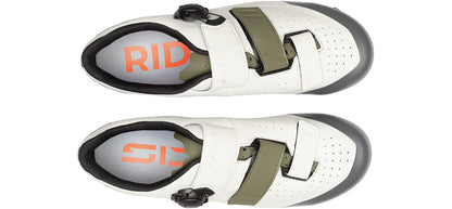 Sidi Silvis XC Mountain Clipless Cycling Shoe - White Olive Green - Top Down View