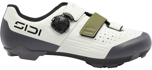 Sidi Silvis XC Mountain Clipless Cycling Shoe - White Olive Green - Side View