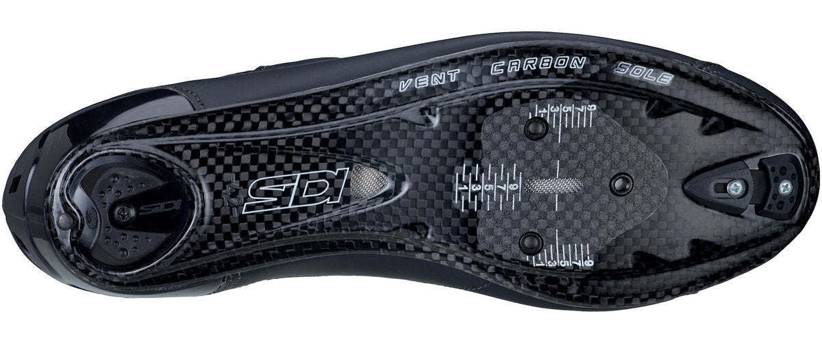 Black carbon fiber sole with 'SID' branding on a white background