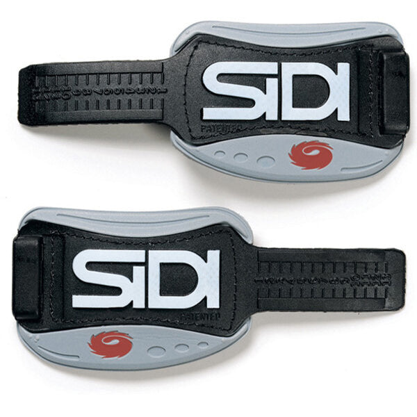 Two SIDI shoe straps on a white background