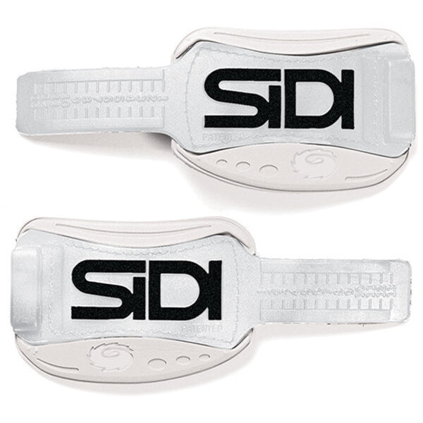 White ankle support straps with Sidi logo on a white background