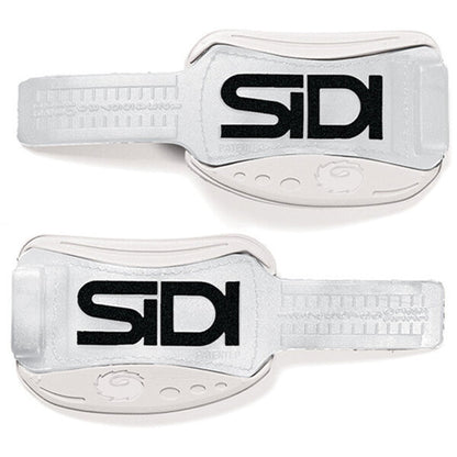 White ankle support straps with Sidi logo on a white background