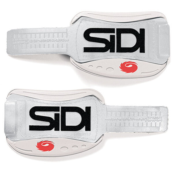 White ankle support straps with Sidi logo on a white background