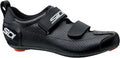 Black cycling shoe with Sidi branding on a white background