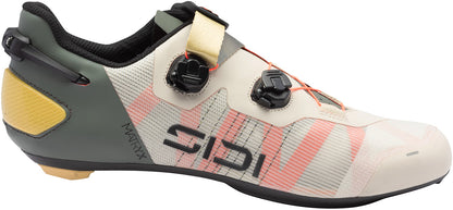 Sidi Wire 3 Men's Road Cycling Shoe - Sand Fluo Coral - Side View